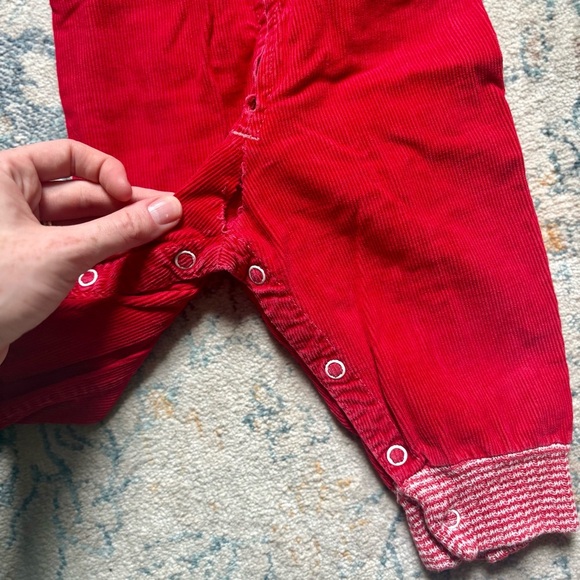 Vintage Sears Baby Corduroy Jumpsuit Jumper 12 Months Red Retro 70’s Photos - Picture 6 of 7